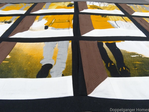 Doppelganger Homes Attic Window - Walking Couple Bed Cover