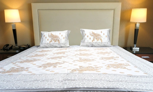 Doppelganger Homes Big Elephant Ethnic Double Bed sheet