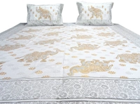 Doppelganger Homes Big Elephant Ethnic Double Bed sheet