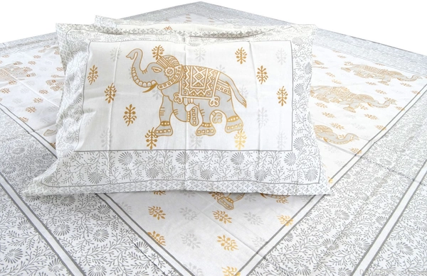 Doppelganger Homes Big Elephant Ethnic Double Bed sheet