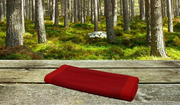 Handloom Cotton Maroon Striped floor Runner