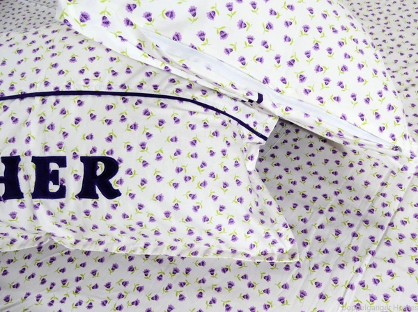 Doppelganger Homes “HIS-HER” Double Bed sheet