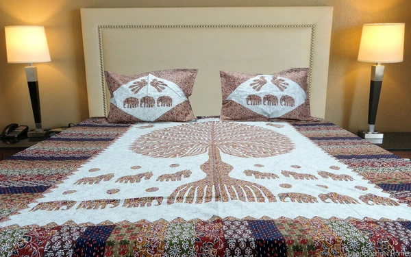 Doppelganger Homes "Tree of Life" Printed Double Bed Sheet