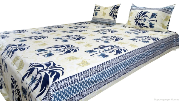 Doppelganger Homes “Pair of Elephants” Ethnic Bed Sheet
