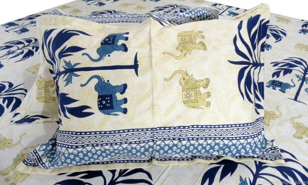 Doppelganger Homes “Pair of Elephants” Ethnic Bed Sheet