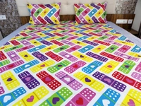 Doppelganger Homes Heart & Dice Double Bed Sheet