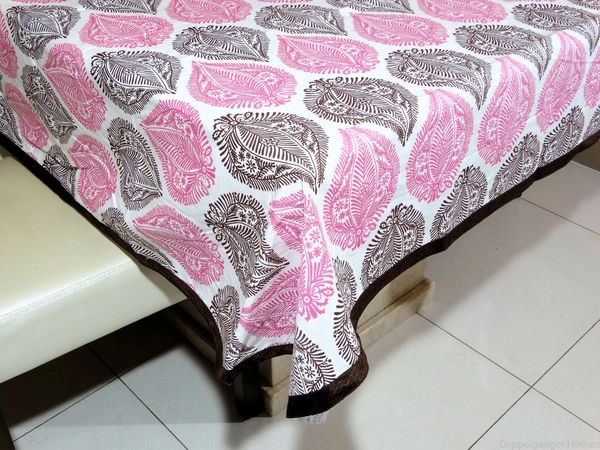 Doppelganger Homes Cotton 6 Seater Dining Table Cover-15