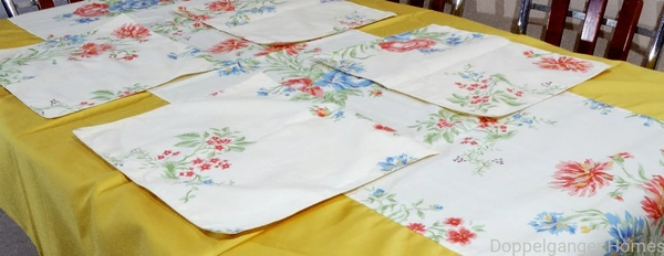 Doppelganger Homes 6 Seater Cotton Table Cover Set (7 PCS)-1