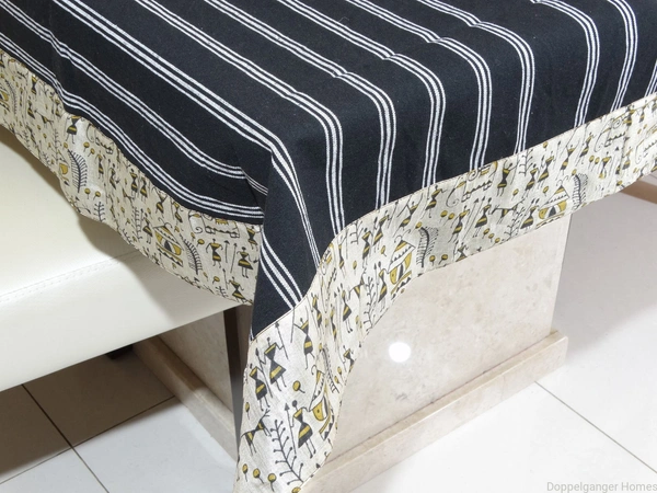 Doppelganger Homes Warli Cotton Dining Table Cover
