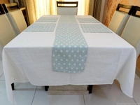 Doppelganger Homes Cotton Dining Table Cover, Runner & Placemat set (8PCS)-39