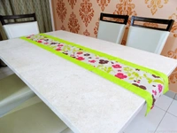 Doppelganger Homes Green Floral Cotton Table Runner