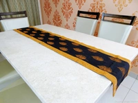 Doppelganger Homes "Leaves n Shimmer" Cotton Table Runner