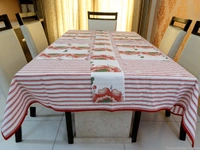 Doppelganger Homes Cotton Dining Table Cover, Runner & Placemat set (8PCS)-33