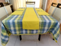 Doppelganger Homes Cotton Dining Table Cover, Runner & Placemat set (8PCS)-44