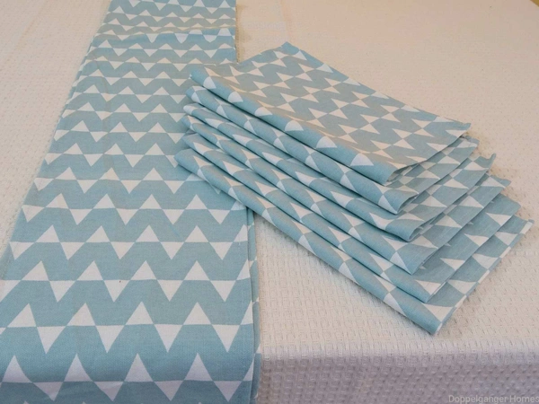 Doppelganger Homes Cotton Dining Table Cover, Runner & Placemat set (8PCS)-34