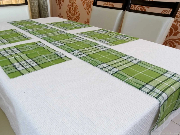 Doppelganger Homes Table runner and Placemats set (7PCS)-30