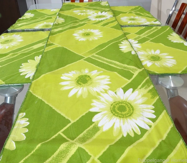 Green Gerbera Table Runner (7PCS)-4