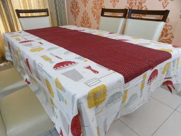 Doppelganger Homes Designer Table Cover 6 Seater Cotton-26