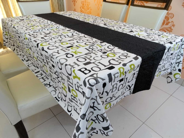 Doppelganger Homes Cotton Dining Table Cover Designer 6 Seater