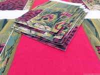 Doppelganger Homes Cotton Dining Table Cover, Runner & Placemat set (8PCS)-47