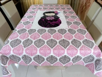 Doppelganger Homes 6 Seater Designer Japanese Doll Cotton Dining Table Cover-7