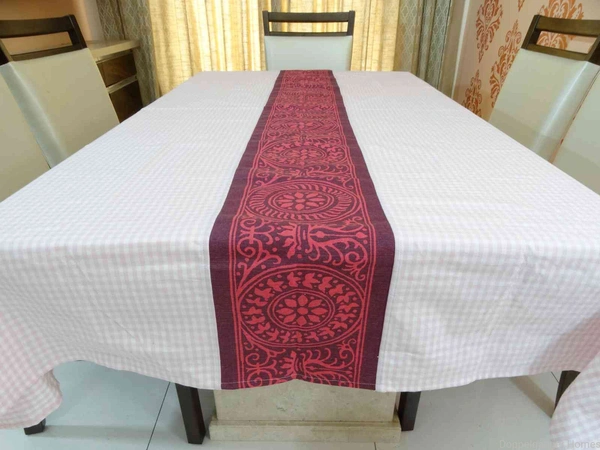 Doppelganger Homes Designer Table Cover 6 Seater Cotton-22