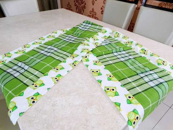 Doppelganger Homes "Birdie n Shimmer" Cotton Table Runner