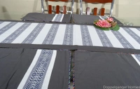 Doppelganger Homes Table Runner with Multi-color Pompom (7PCS)