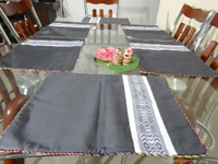 Doppelganger Homes Table Runner with Multi-color Pompom (7PCS)