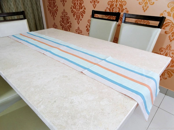 Doppelganger Homes Orange Floral Cotton Table Runner