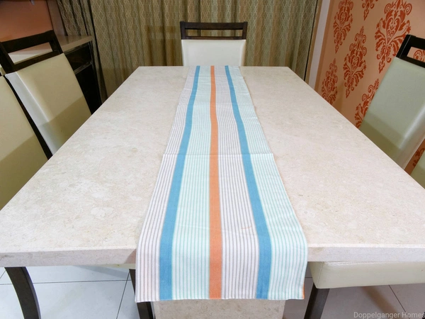 Doppelganger Homes Orange Floral Cotton Table Runner
