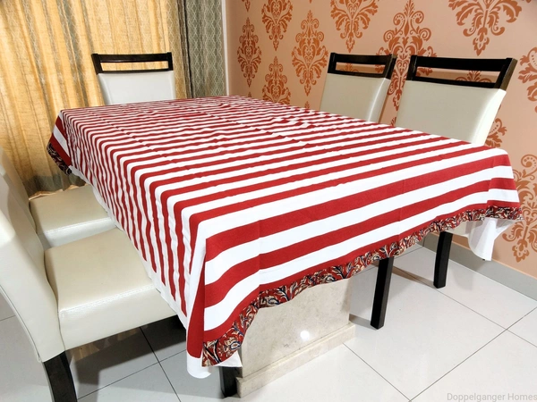 Doppelganger Homes Kalamkari Cotton Dining Table Cover-13