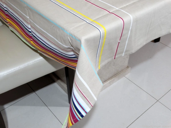 Doppelganger Homes Cotton 6 Seater Dining Table Cover-14