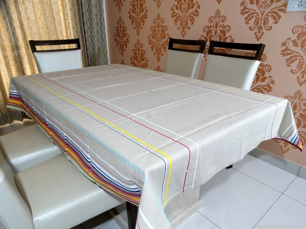 Doppelganger Homes Cotton 6 Seater Dining Table Cover-14