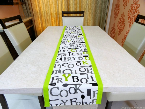 Doppelganger Homes "Cook-Fry-Boil" Cotton Table Runner