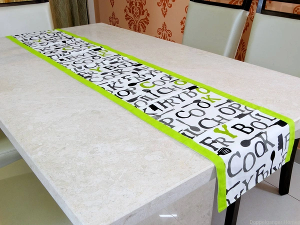 Doppelganger Homes "Cook-Fry-Boil" Cotton Table Runner
