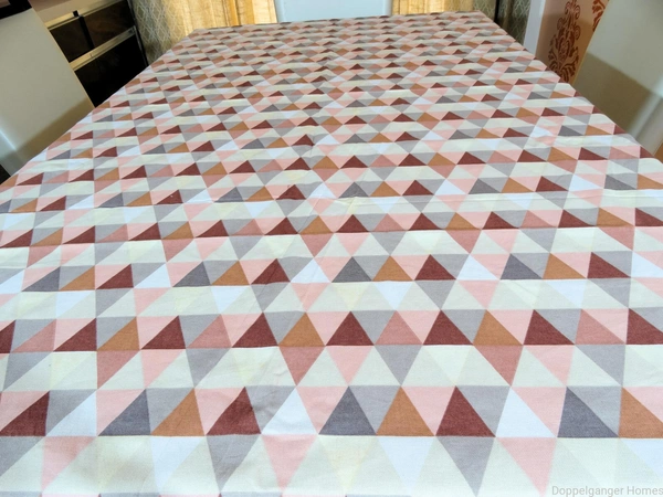 Doppelganger Homes Kalamkari Cotton Dining Table Cover 6 Seater Designer