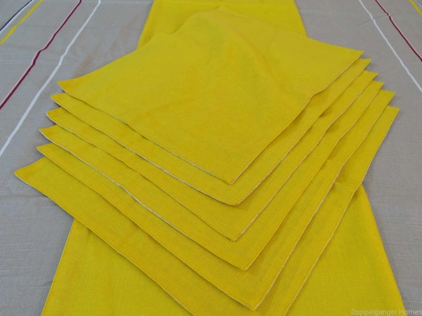 Doppelganger Homes Cotton Dining Table Cover, Runner & Placemat set (8PCS)-41