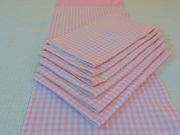 Doppelganger Homes Cotton Dining Table Cover, Runner & Placemat set (8PCS)-40