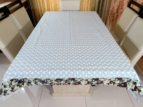 Doppelganger Homes 6 Seater Designer Cotton Dining Table Cover-9