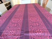 Doppelganger Homes 6 Seater Designer Floral Cotton Dining Table Cover-12