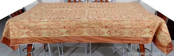 Doppelganger Homes 6 Seater Cotton Table Cover Set (7 PCS)-3
