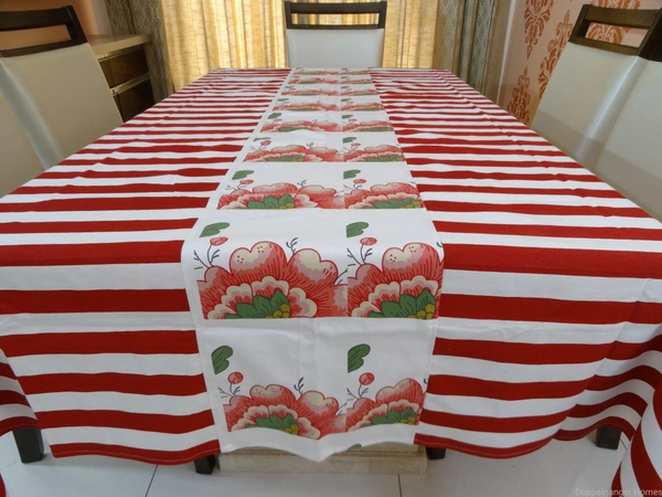Doppelganger Homes Designer Table Cover 6 Seater Cotton