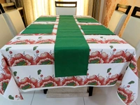 Doppelganger Homes Cotton Dining Table Cover, Runner & Placemat set (8PCS)-36