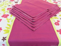 Doppelganger Homes Cotton Dining Table Cover, Runner & Placemat set (8PCS)-42