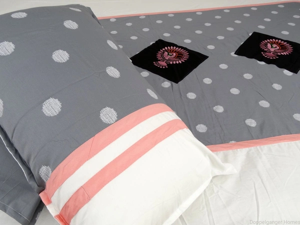 Embroidered  Double Bed Sheet-153