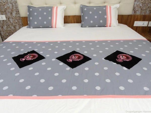 Embroidered  Double Bed Sheet-153