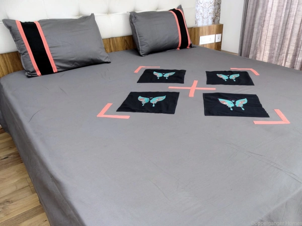 Embroidered  Double Bed Sheet-142