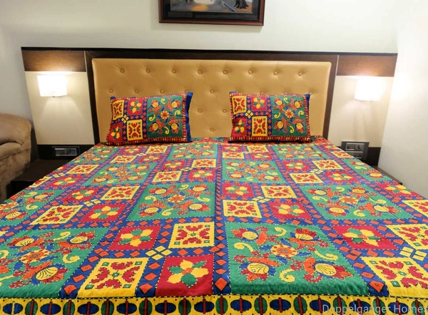 Kantha Embroidery Double Bed Sheet-43