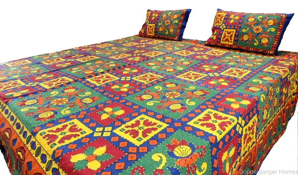 Kantha Embroidery Double Bed Sheet-43